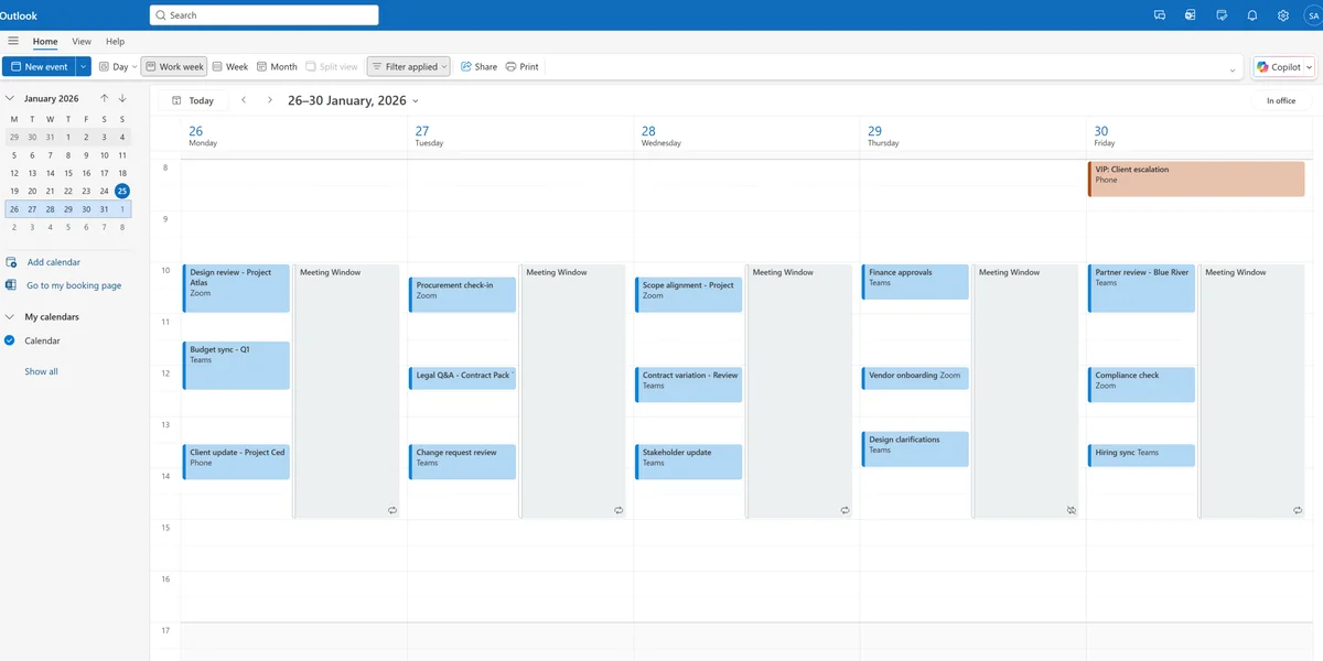 Calendar after Stream